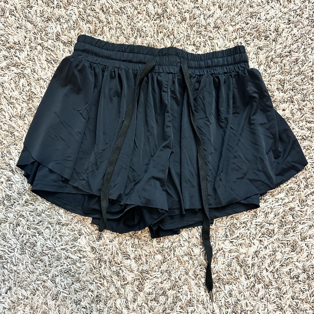 Flowy Athletic Shorts/Skort - Black